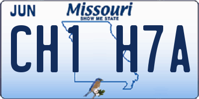 MO license plate CH1H7A
