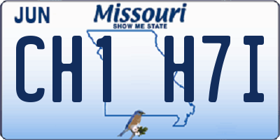 MO license plate CH1H7I