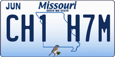 MO license plate CH1H7M