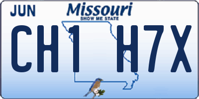 MO license plate CH1H7X