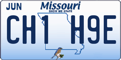 MO license plate CH1H9E