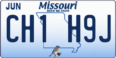 MO license plate CH1H9J