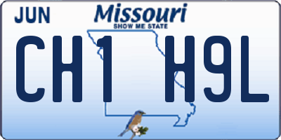 MO license plate CH1H9L