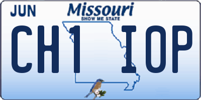 MO license plate CH1I0P