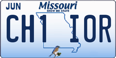 MO license plate CH1I0R