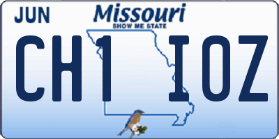 MO license plate CH1I0Z