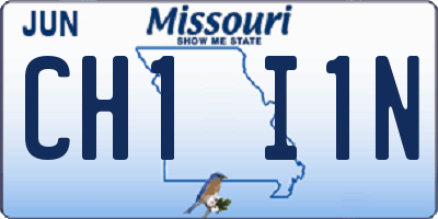 MO license plate CH1I1N