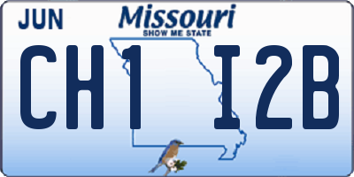 MO license plate CH1I2B