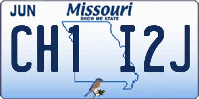 MO license plate CH1I2J