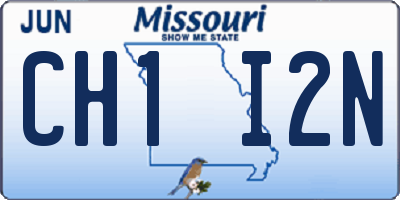 MO license plate CH1I2N