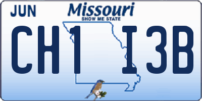MO license plate CH1I3B