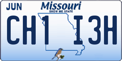 MO license plate CH1I3H