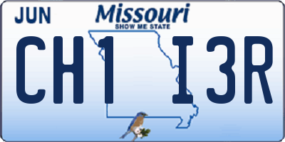 MO license plate CH1I3R