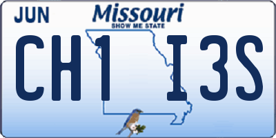 MO license plate CH1I3S