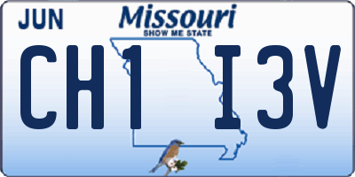MO license plate CH1I3V