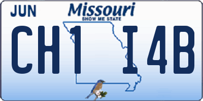 MO license plate CH1I4B