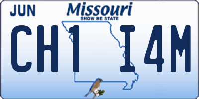 MO license plate CH1I4M
