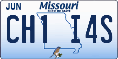 MO license plate CH1I4S
