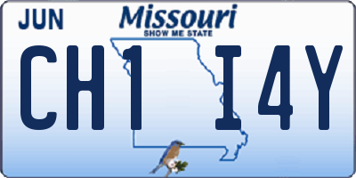 MO license plate CH1I4Y
