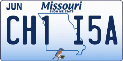 MO license plate CH1I5A