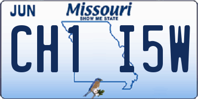 MO license plate CH1I5W