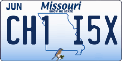 MO license plate CH1I5X