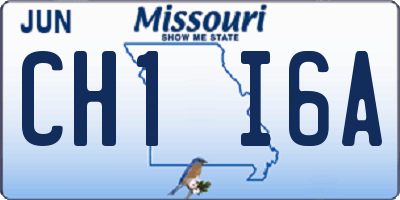 MO license plate CH1I6A