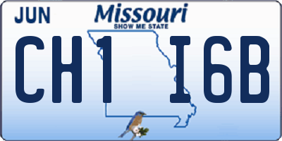 MO license plate CH1I6B