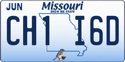 MO license plate CH1I6D
