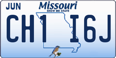 MO license plate CH1I6J