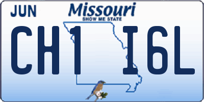 MO license plate CH1I6L