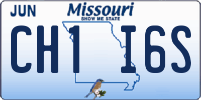 MO license plate CH1I6S