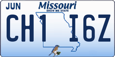 MO license plate CH1I6Z