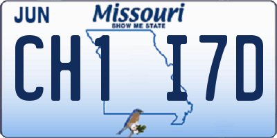 MO license plate CH1I7D