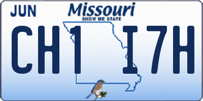 MO license plate CH1I7H
