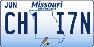 MO license plate CH1I7N