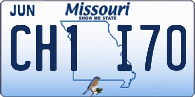 MO license plate CH1I7O