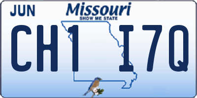 MO license plate CH1I7Q