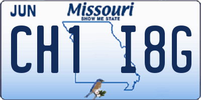 MO license plate CH1I8G