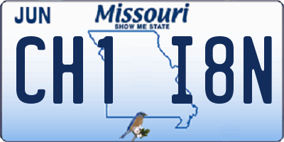 MO license plate CH1I8N