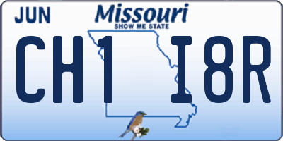 MO license plate CH1I8R