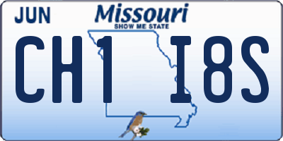 MO license plate CH1I8S