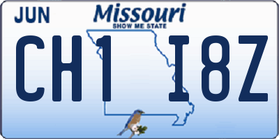 MO license plate CH1I8Z