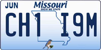 MO license plate CH1I9M