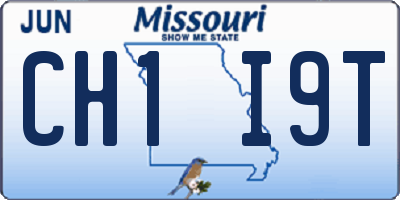 MO license plate CH1I9T