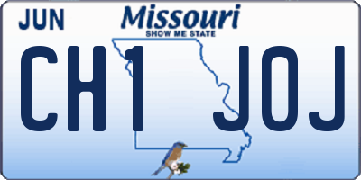 MO license plate CH1J0J