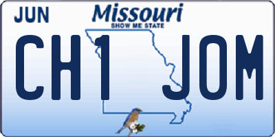 MO license plate CH1J0M