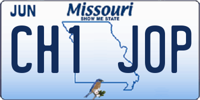 MO license plate CH1J0P