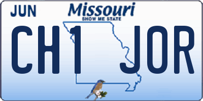 MO license plate CH1J0R