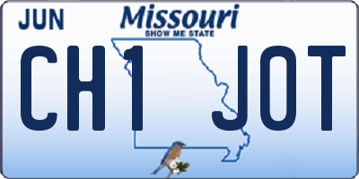 MO license plate CH1J0T